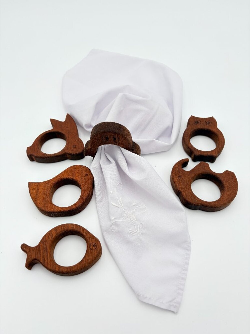 Set of 6 Animal Napkin Rings